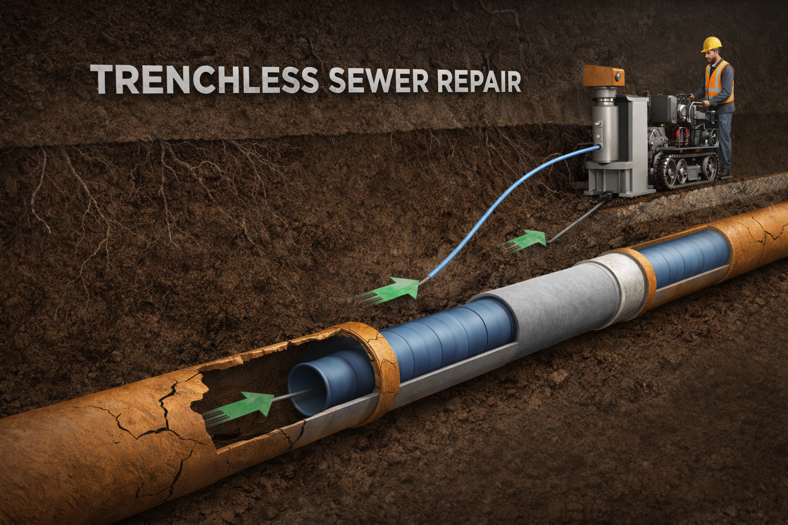 Hydrojetman's Trencheless Sewer Repair